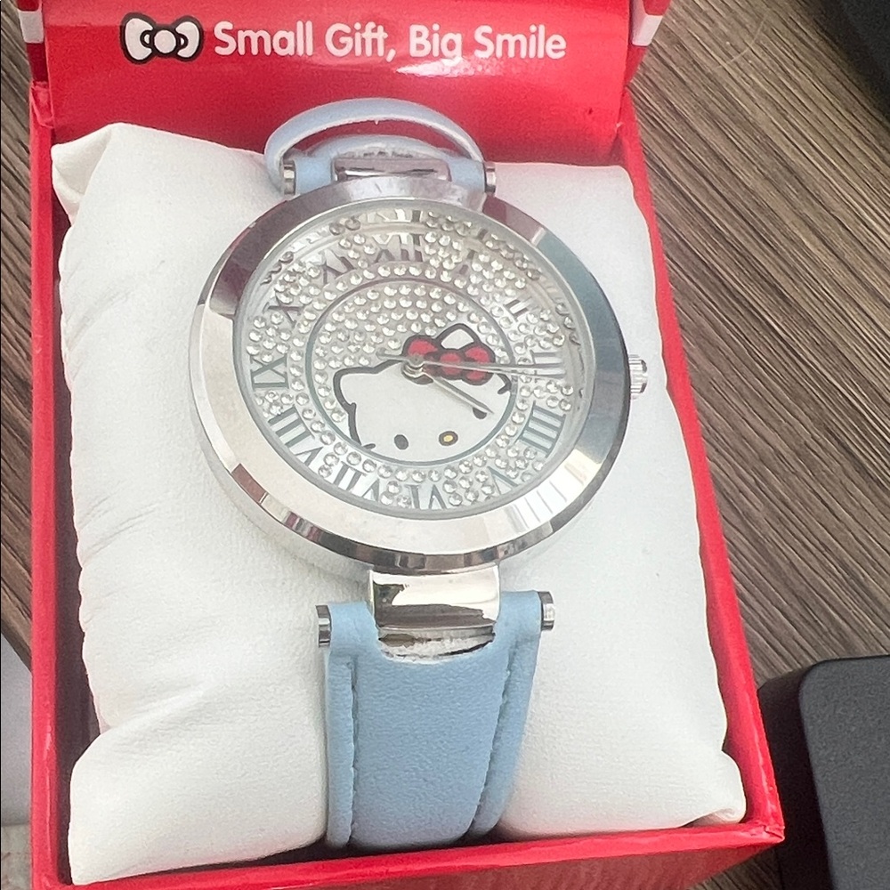 Hello Kitty Silver and Blue Watch